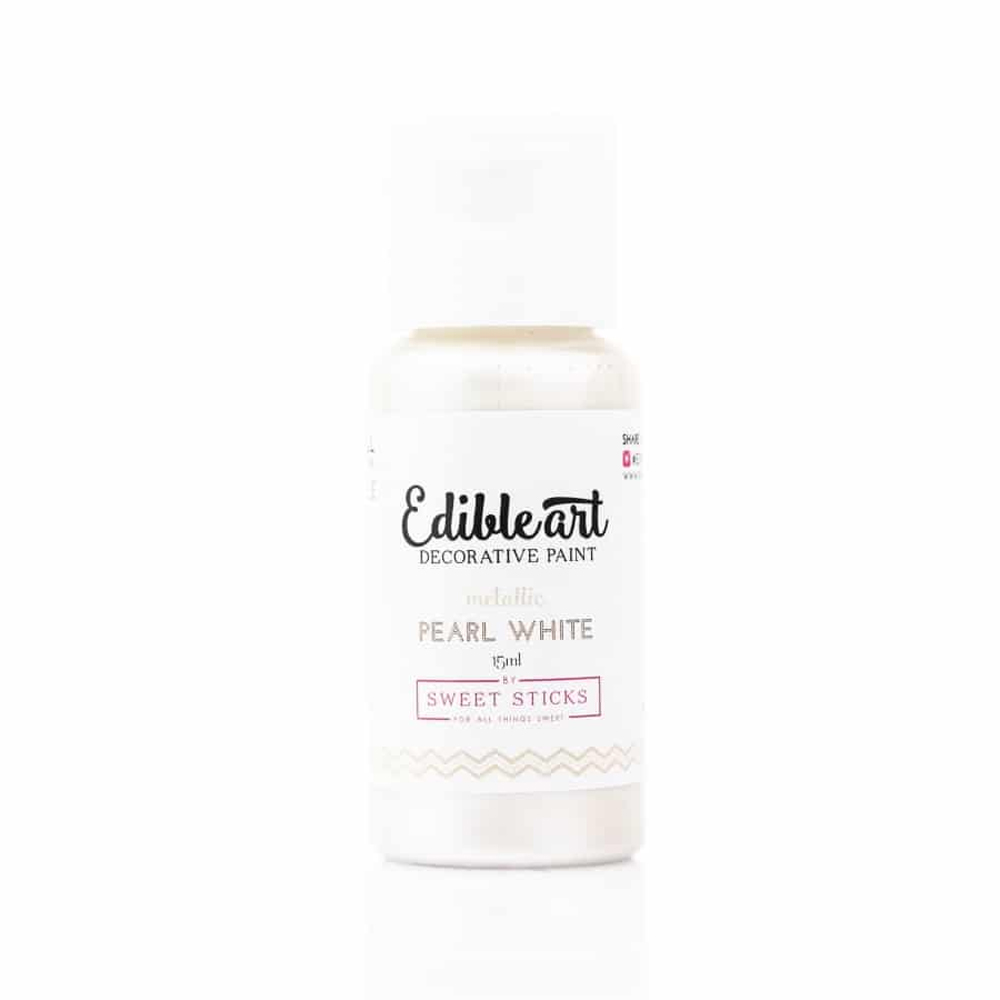 Edible Art Pearl White Metallic Food Paint