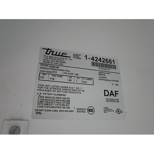 True 3 Slide Door Refrigerator Merchandiser GDM-69, Great Condition image 3