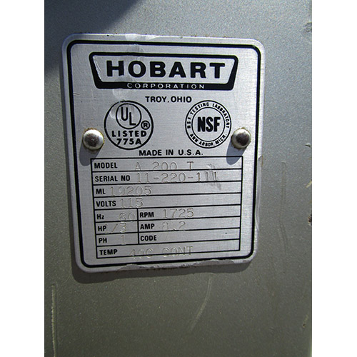 Hobart A200T 20 Quart Mixer with Timer, Excellent Condition image 4