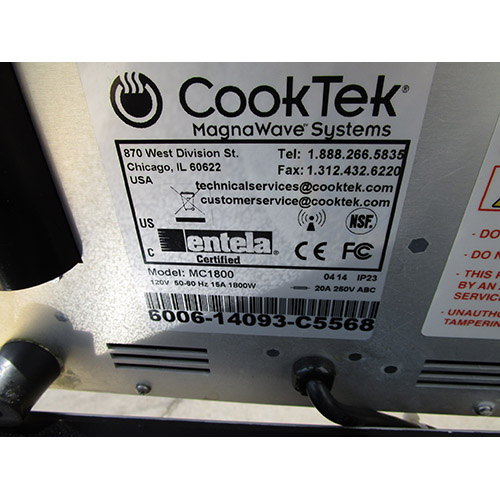 Cooktek MC1800 Cooktop Single Burner Countertop Induction Range