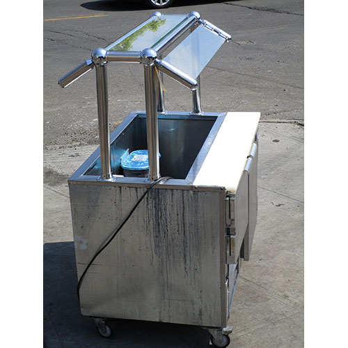 Leader 48" Sandwich Prep Table / Cooler LM-48 with Sneezeguard, Very Good Condition image 4