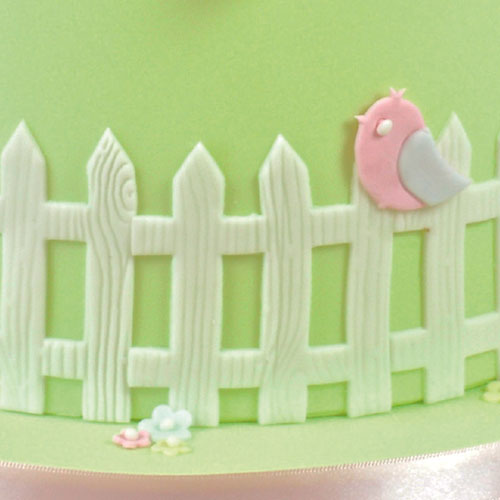 FMM Picket Fence on cake