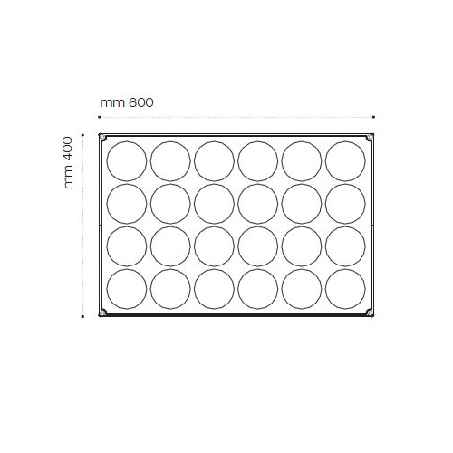 Pavoni Pavoflex Silicone Baking Mold, Muffin 85mm diameter x 50mm High, 24 Cavities image 1