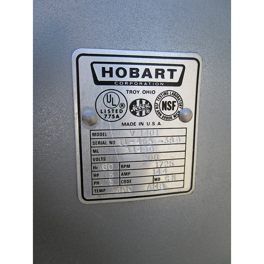 Hobart 140-Qt Mixer V-1401, Used Great Condition image 4