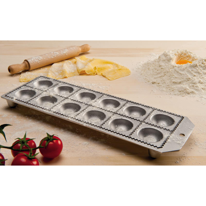 Eppicotispai 12-Hole Aluminum Square Ravioli Maker with Rolling Pin image 1