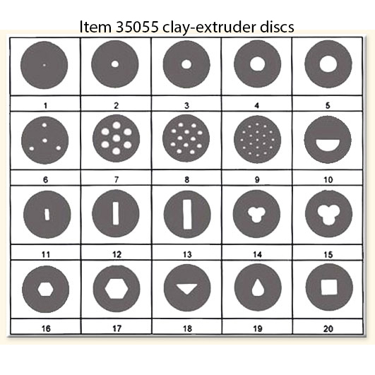Discs for Ultimate Clay Extruder