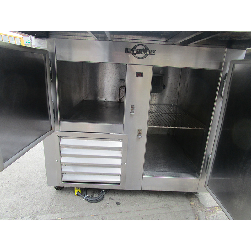 Universal Coolers SC36BM Sandwich Prep Table with Overhead Shelf, Good Condition image 1
