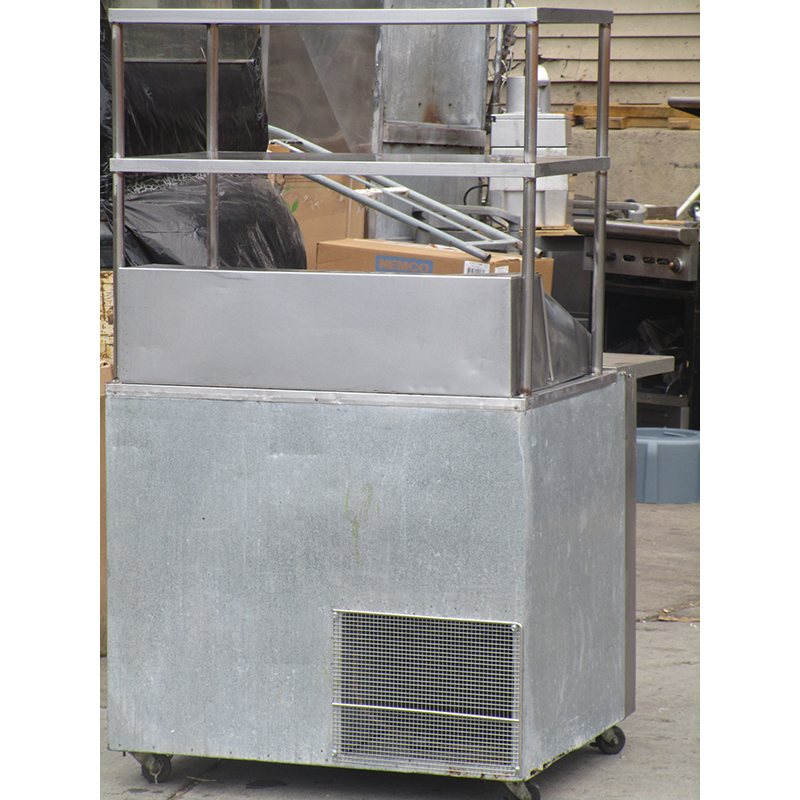 Universal Coolers SC36BM Sandwich Prep Table with Overhead Shelf, Good Condition image 5
