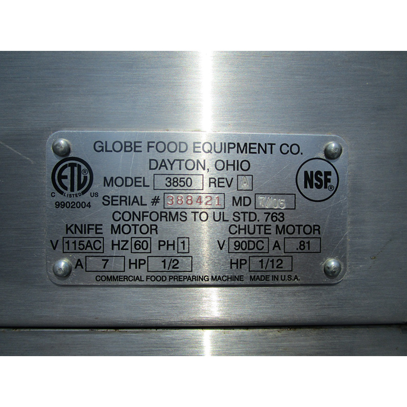 Globe Two Speed Automatic Slicer 3850, Great Condition image 13