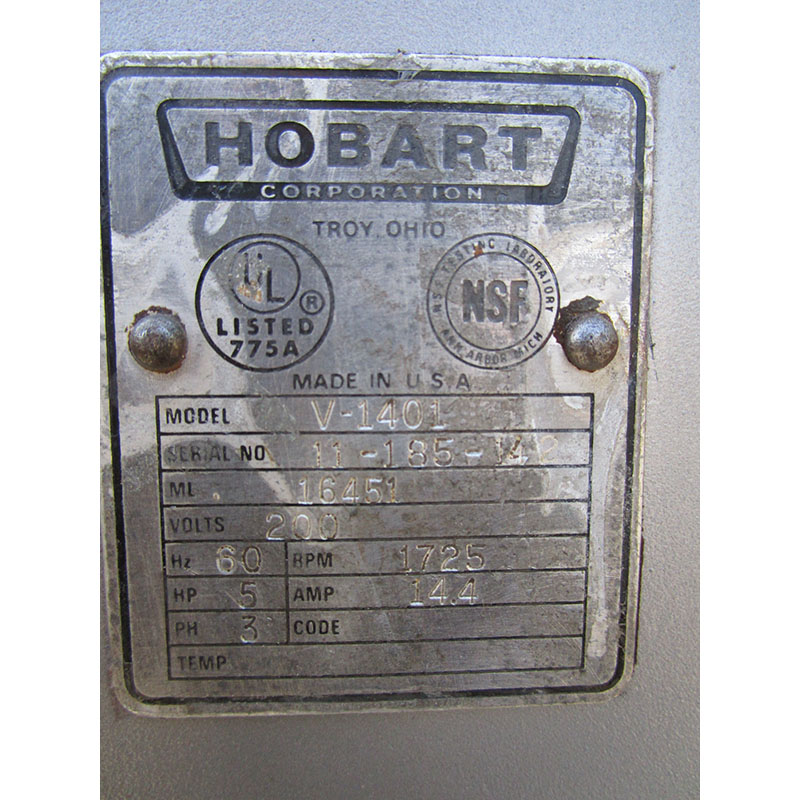 Hobart 140-Qt Mixer V-1401, Great Condition image 4