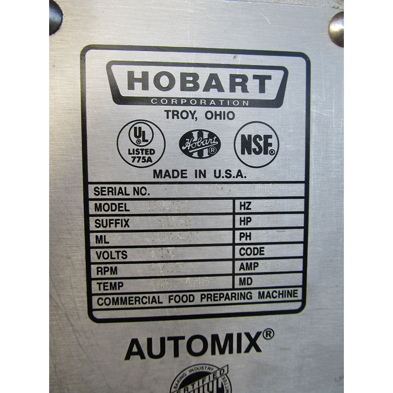 Hobart 30 Quart Mixer D300 with Timer, Great Condition image 5