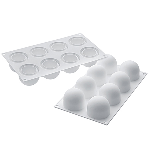 Silikomart SQ010 35 Compartment Pyramids Silicone Baking Mold - 2 9/16 x 2  9/16 x 1 3/8 Cavities