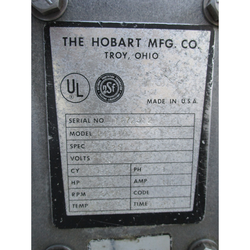 Hobart Buffalo Chopper Food Cutter 84181D, Very Good Condition image 7