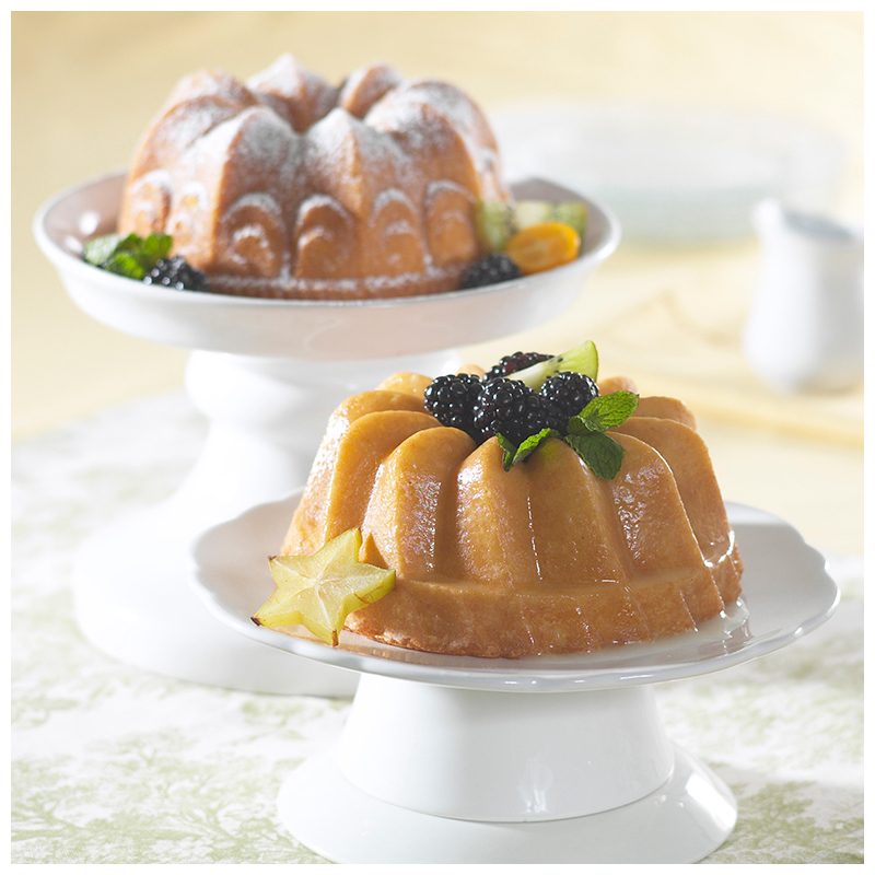 Nordic Ware Bundt Duet Pan, Fleur de Lis & Heritage Design, 2.5 cup image 3