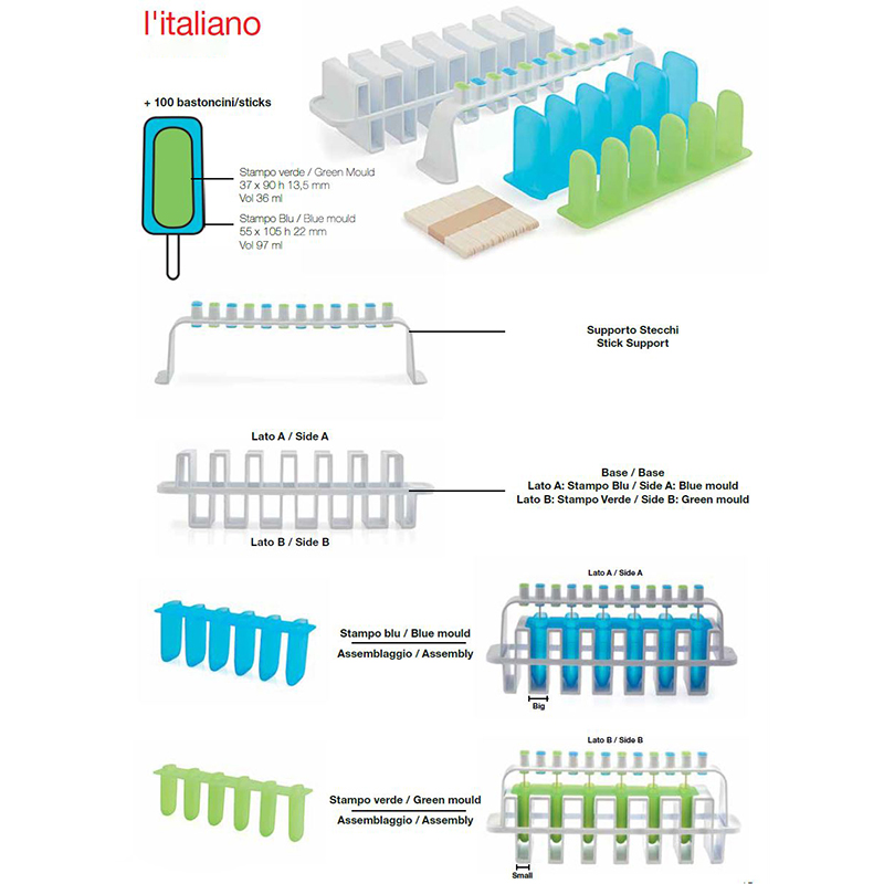 Silikomart "L'italiano" Kit for Ice Pop Molds image 1