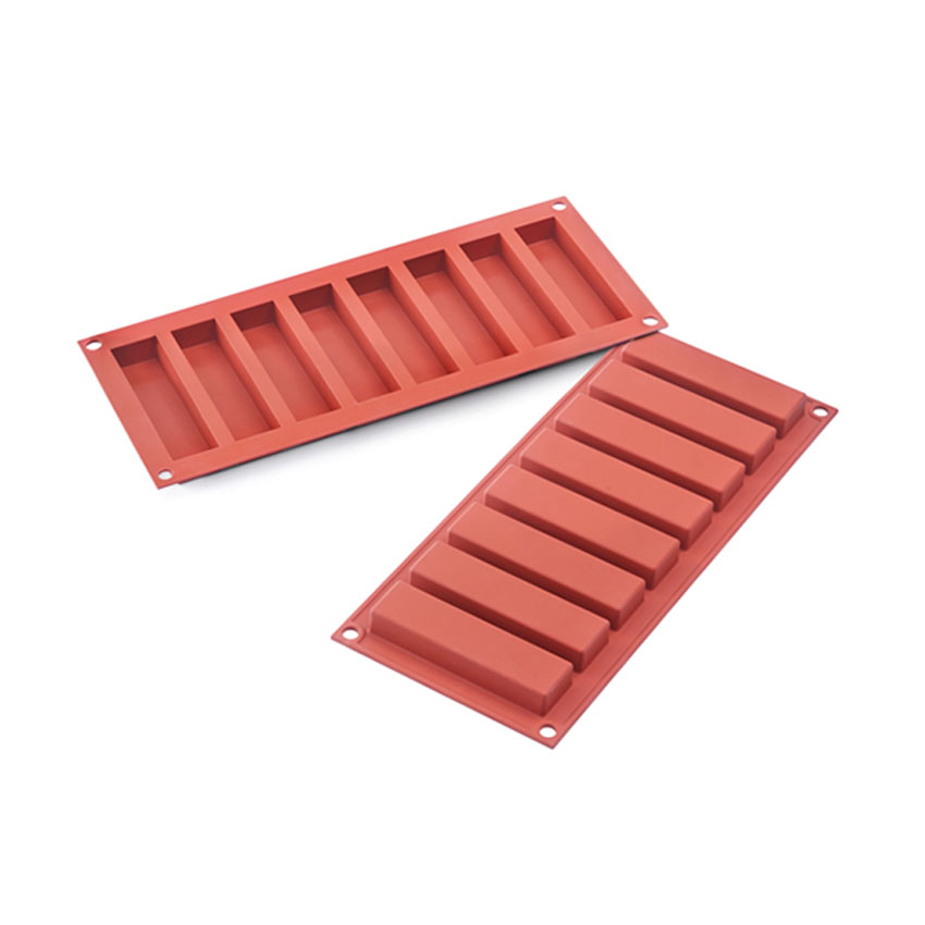 Silikomart SF184 Silicone Baking Mold Slim Bar 8 Cavities image 1