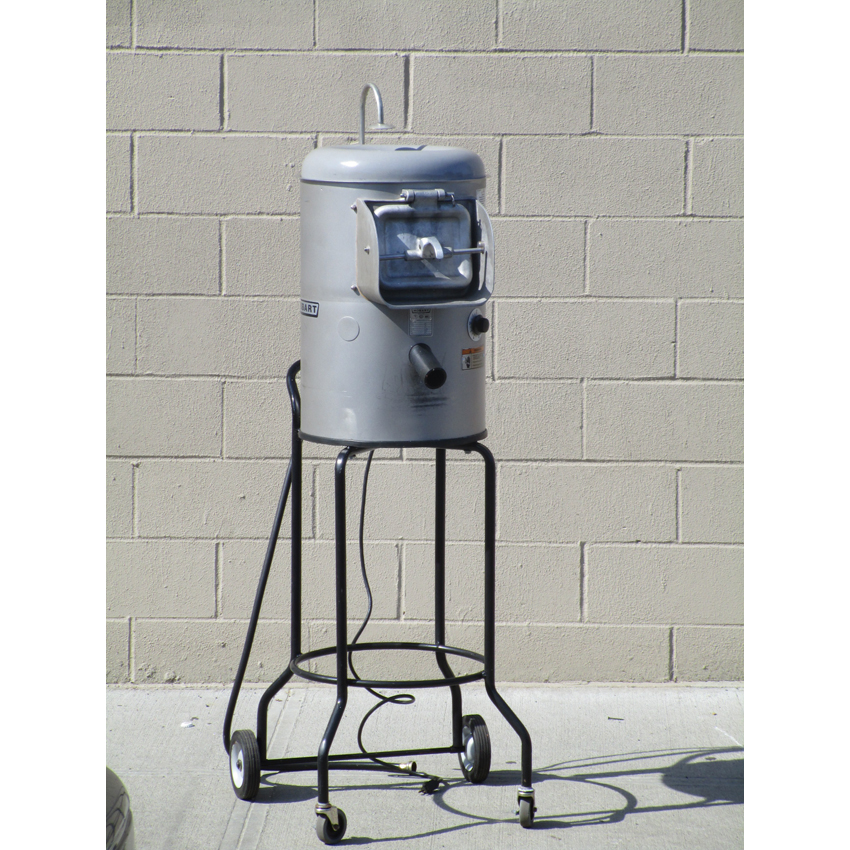 Hobart 6115 20 lb. Portable Potato Peeler With Timer & Portable Stand, Excellent Condition image 2