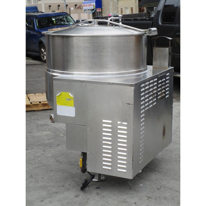Natural Gas Cleveland KGL-80 80 Gallon Stationary 2/3 Steam Jacketed Gas Kettle - 190,000 BTU, Great Condition image 1