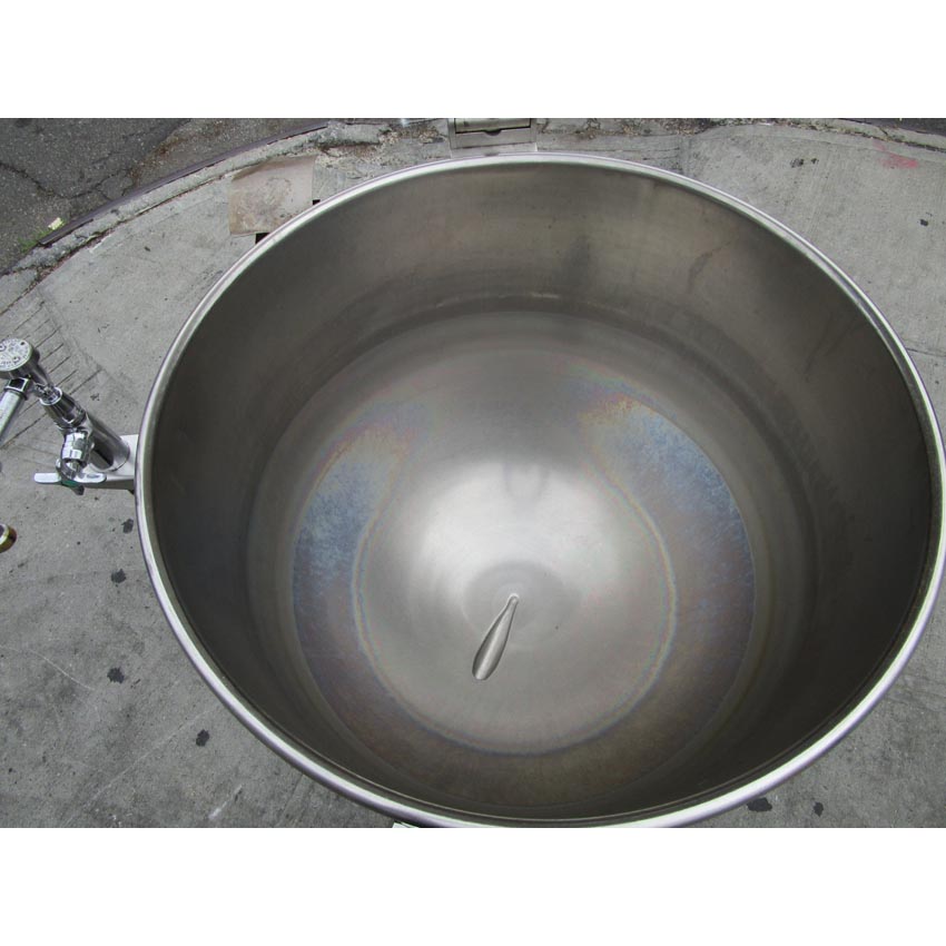 Natural Gas Cleveland KGL-80 80 Gallon Stationary 2/3 Steam Jacketed Gas Kettle - 190,000 BTU, Great Condition image 3