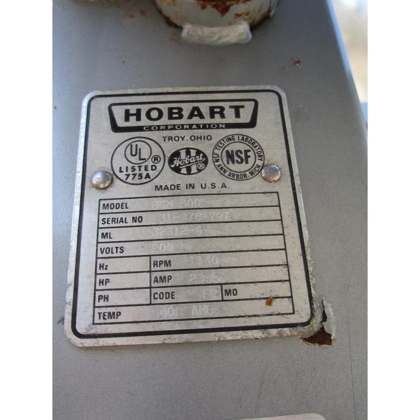 Hobart HCM-300 Cutter Mixer, 30Qt, Great Condition image 5