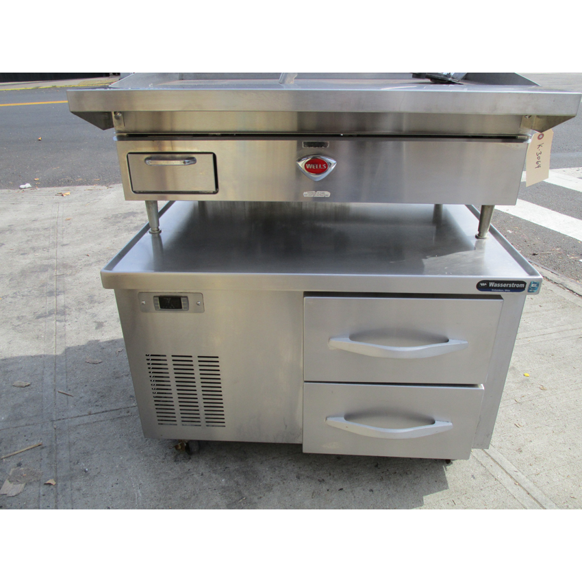 Wells Griddle WG-2436G on Chef Case Refrigerator, Great Condition image 3