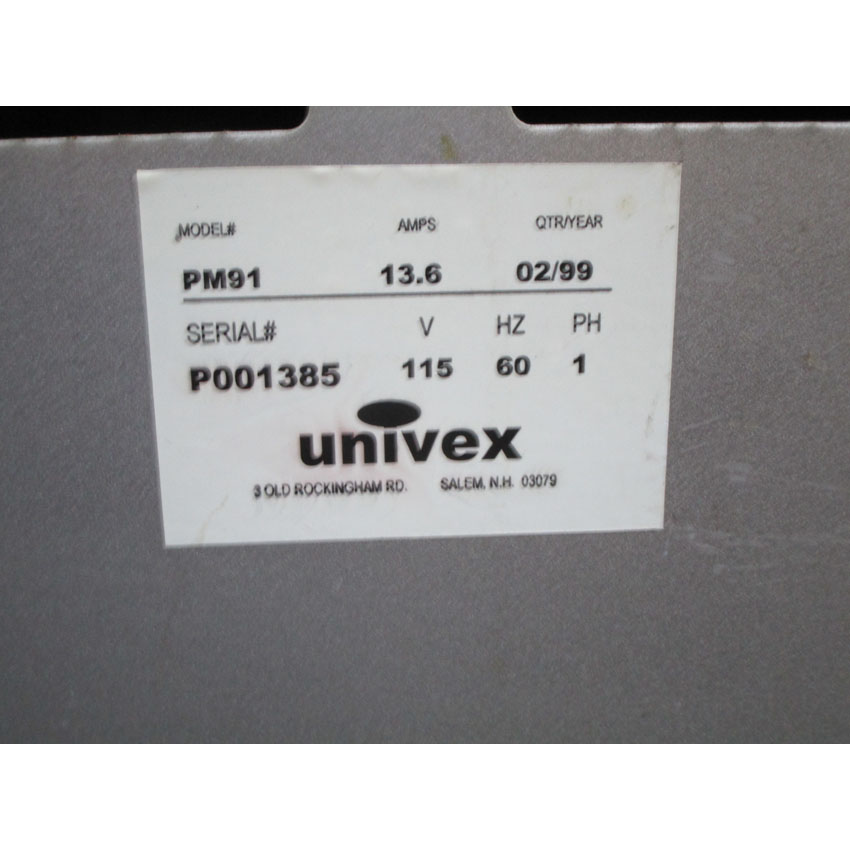 Univex PM91 Power Drive Unit With Vegetable Slicer, Excellent Condition image 3