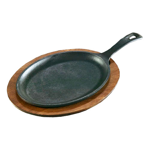 Fajita Griddle Oval Lacquered Birch Underliner image 1