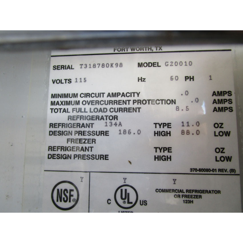 Traulsen G20010 2 Door Reach-In Refrigerator, Used Excellent Condition image 3