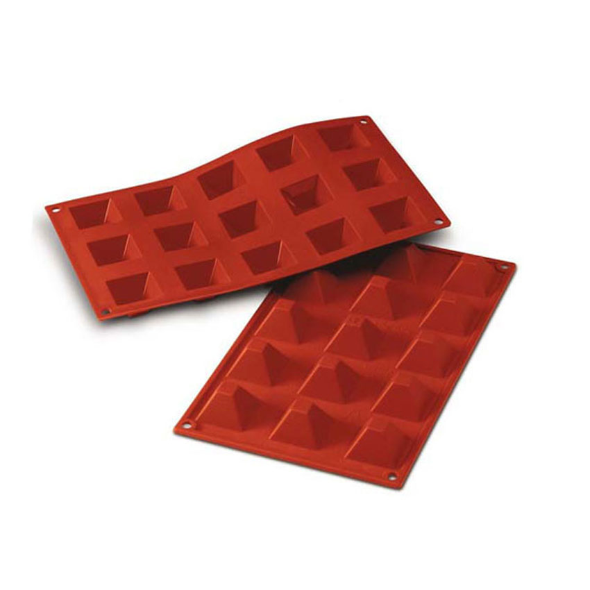 Silikomart Silicone Bakeware Pyramid .68 Oz, 1.42" x 1.42" x .87" D, 15 Cavities image 1