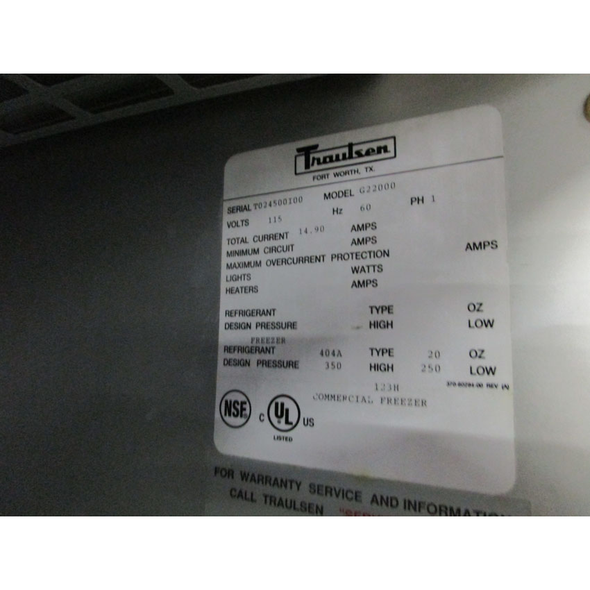 Traulsen G22000 2 Section Half Door Reach In Freezer, Great Condition image 4