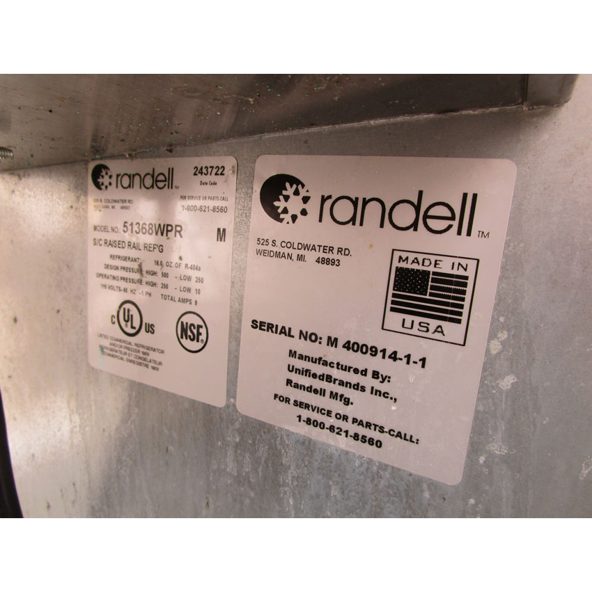 Randell 51368WPR Refrigerator Prep Table, Excellent Condition image 4