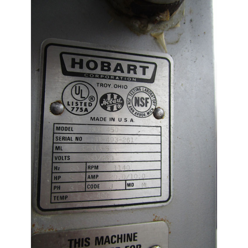 Hobart HCM-450 Vertical Cutter Mixer 45 Quart, Great Condition image 6