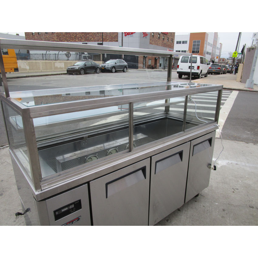 Turbo Air JBT-72 Refrigerated Salad Bar With Custom Enclosed Sneeze Guard, Excellent Condition image 4