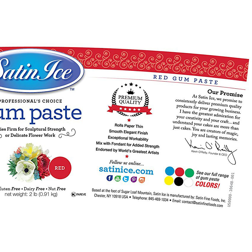 Satin Ice Red Gum Paste 2 Lbs image 2