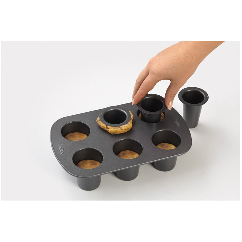 Wilton Cookie Shot Glass Pan Set - 6 Cavities image 1