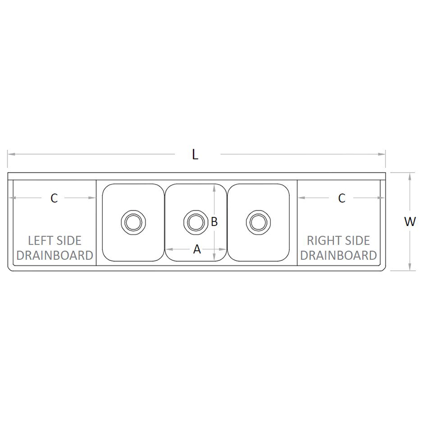 LJ1515-1R One Compartment NSF Commercial Sink with Right Drainboard - Bowl Size 15 x 15 image 2