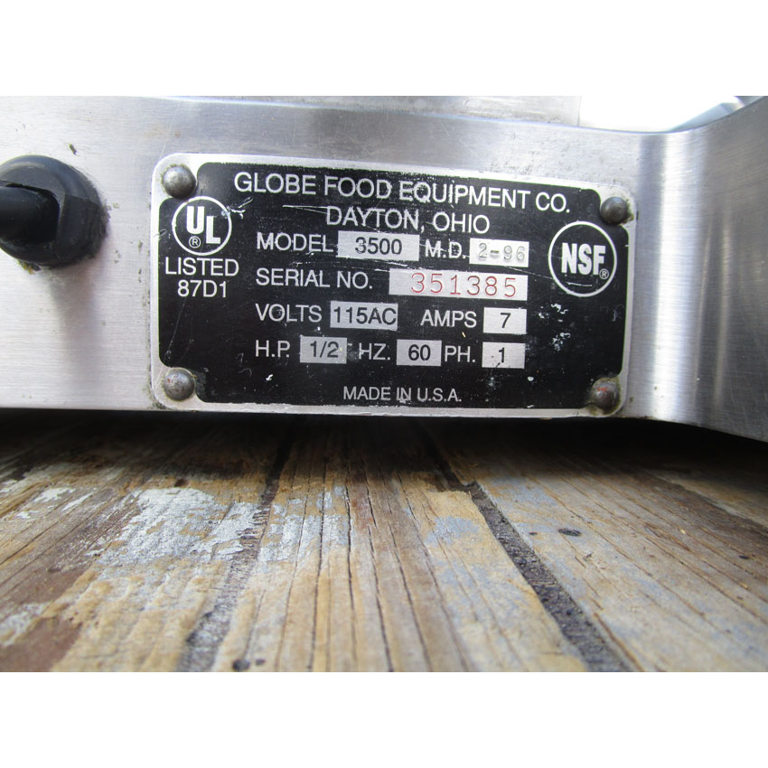 Globe 3500 Meat Slicer, Used Great Condition image 4