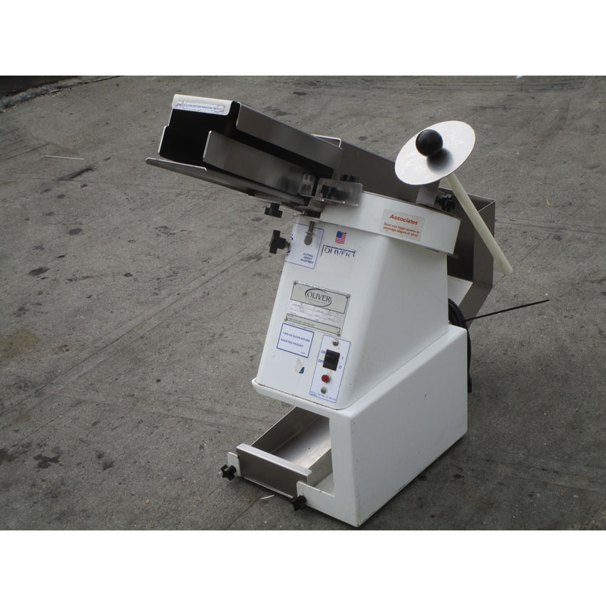 Oliver 702N Bagel Slicer, With Return Slide, Excellent Condition image 2