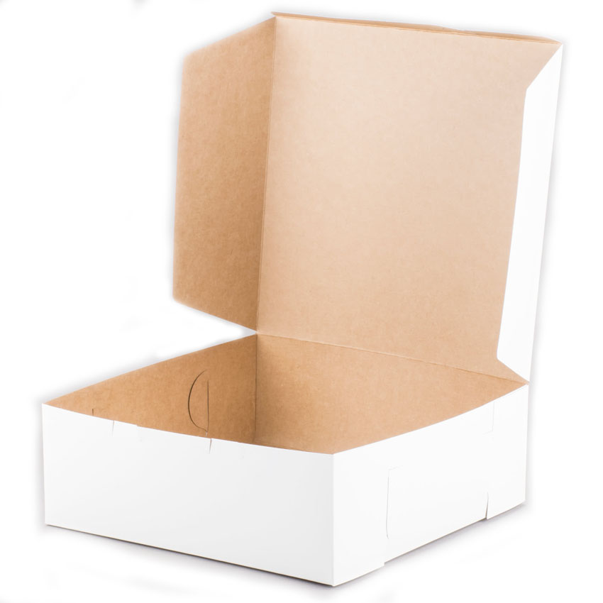 One Piece White Cake Box, 2.5" High image 1