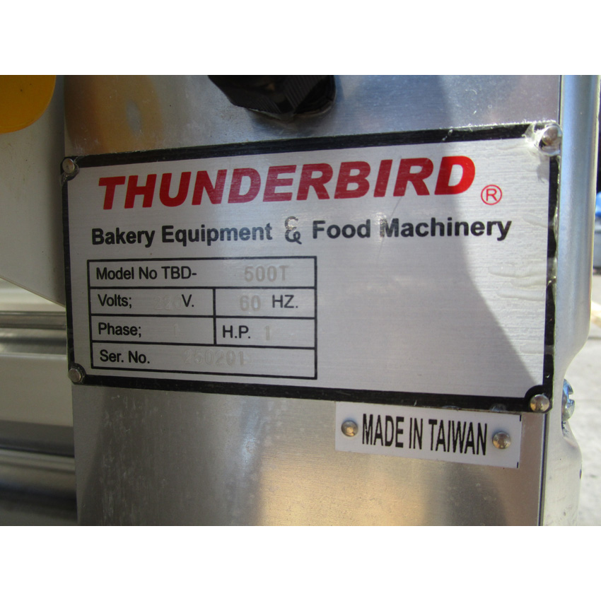 Thunderbird TBD-500T Table Top Dough Sheeter, Excellent Condition image 5