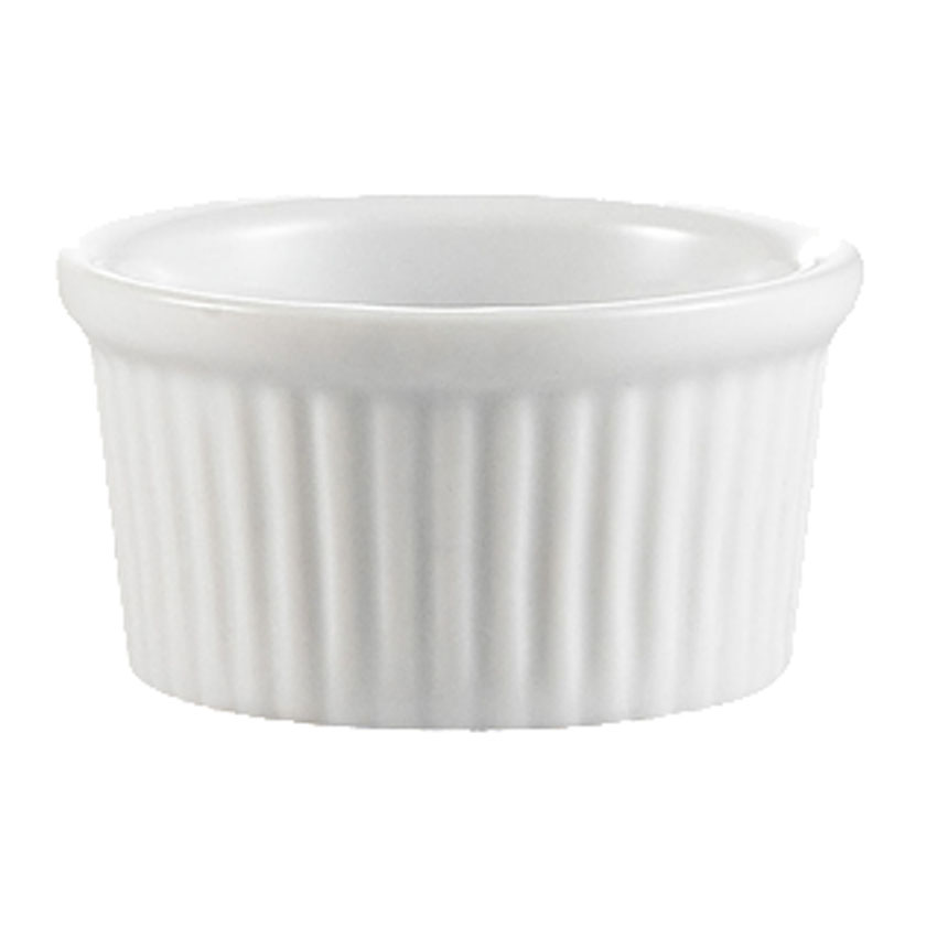 CAC RKF Festiware Super White China Fluted Ramekin image 1