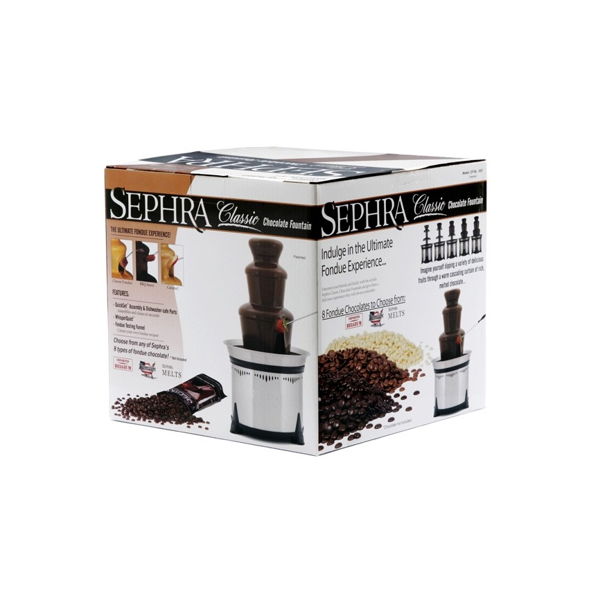 Sephra 18" Classic Fondue Chocolate Fountain (Brushed Stainless Steel) image 2