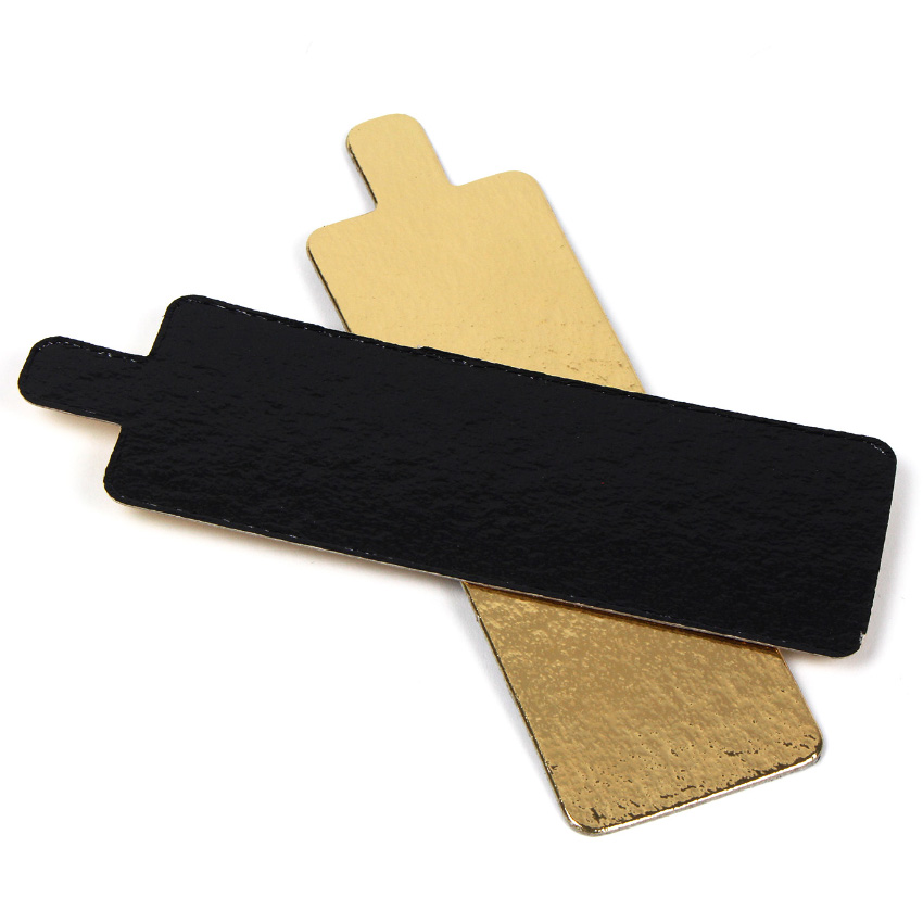 Rectangle Double Sided Mono Board with Tab, Gold & Black, 1.75" x 5" - Case of 200 image 1
