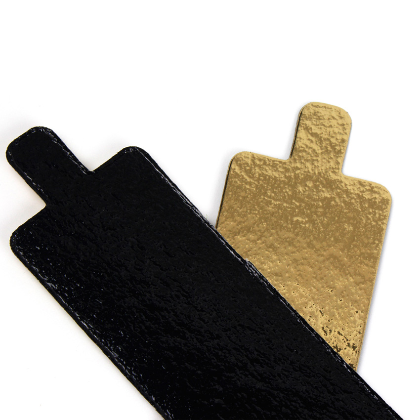 Rectangle Double Sided Mono Board with Tab, Gold & Black, 1.75" x 5" - Case of 200 image 3