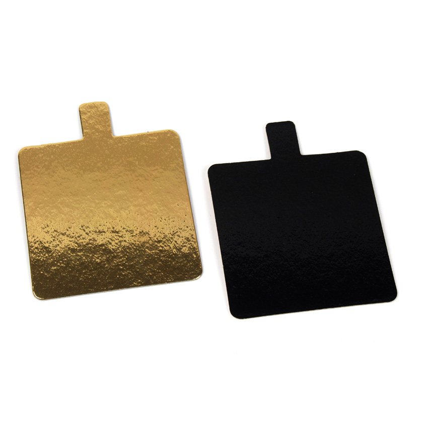 Square Double Sided Gold & Black Mono Board with Tab, 3" (8cm) - Case of 200 image 1