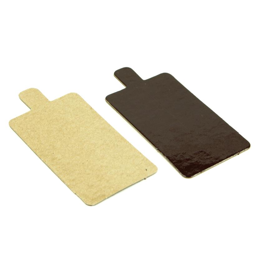 Rectangle Double Sided Mono Board with Tab, Chocolate / Praline, 2.2" x 3.75" - Case of 200 image 1