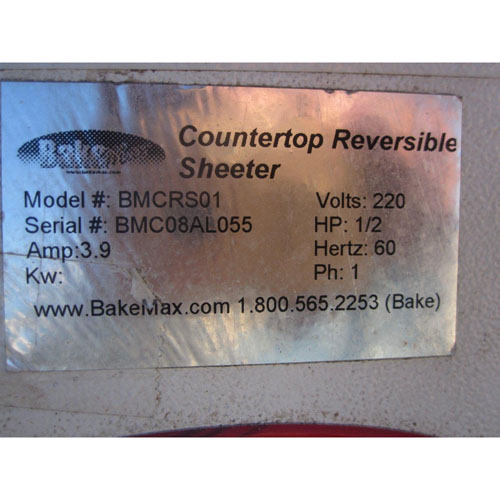  Bakemax Reversible Table Top Sheeter Model # BM CR S01 Used Very Good Condition image 5