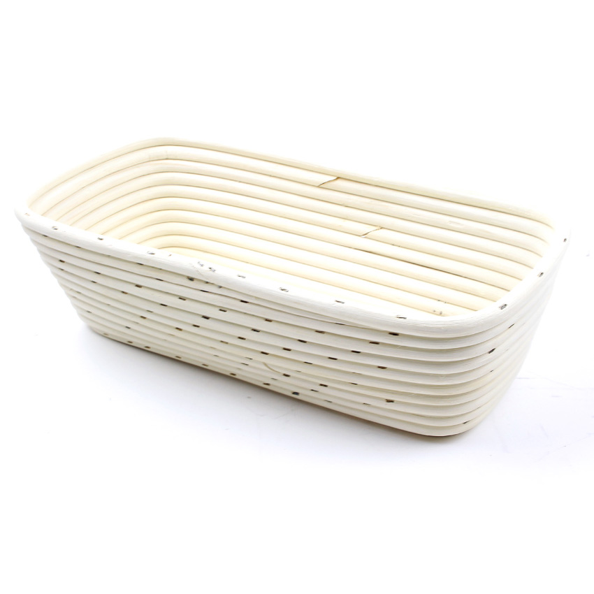 Vollum Brotform Rectangular Proofing Basket with Linen, 12" x 5 1/2" x 3-1/4" H, 2 lb image 3