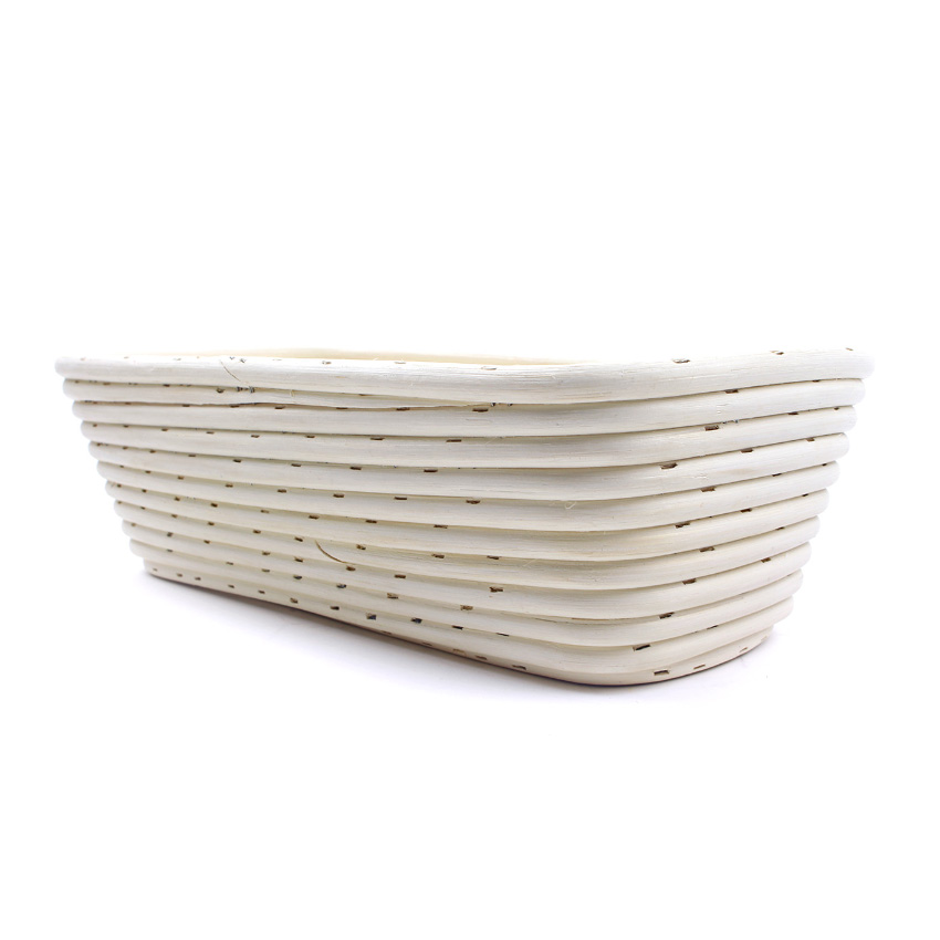 Vollum Brotform Rectangular Proofing Basket with Linen, 12" x 5 1/2" x 3-1/4" H, 2 lb image 4