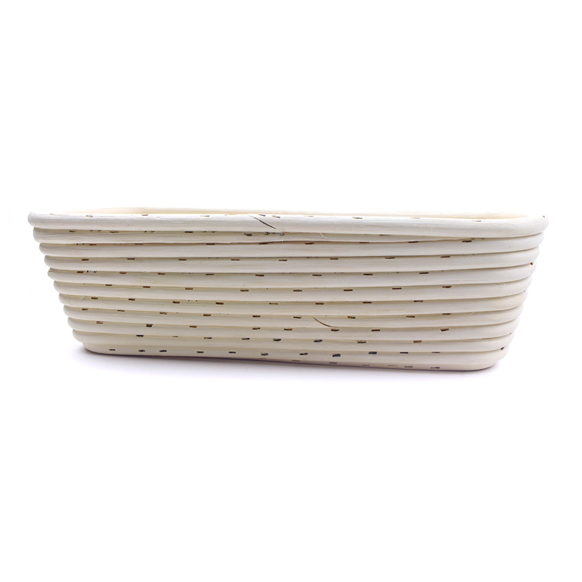 Vollum Brotform Rectangular Proofing Basket with Linen, 12" x 5 1/2" x 3-1/4" H, 2 lb image 5